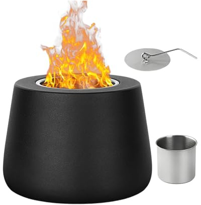 Tragbarer Feuerkorb für Innenbereich und Außenbereich - Platzsparende Moderne Skulptur | Indoor Kamin für Tische,Für Grillpartys, Terrassen, Gärten, Hinterhöfe, Wohnzimmer, Camping und