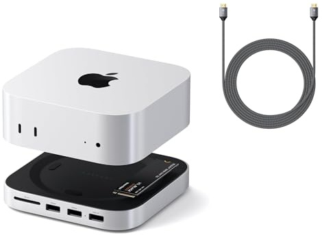 SATECHI Mac mini M4 Hub & Stand mit NVMe SSD Gehäuse + HDMI zu HDMI Kabel