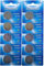 Eunicell 10 pilas de botón CR2354 sin ranura hueca de 3 V de litio (2 blístercard de 5 pilas) desechables