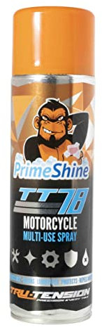 Tru-Tension | PrimeShine TT78 Motorcycle Multi-Use Spray | Perfect For Road Riding, Off-Road, Commuting & Touring | Motorcycle Tools & Accessories | 500ml