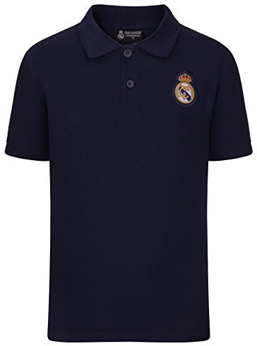 Real Madrid Official Football Gift Boys Crest Polo Shirt Navy 6 Years