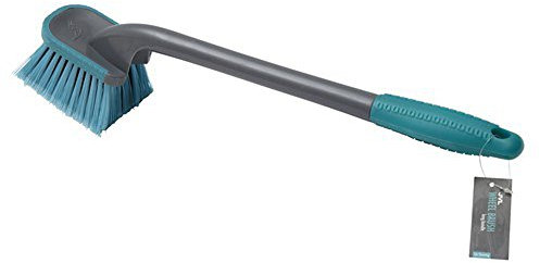 JVL 20-402A Car Bike Care Cleaning Range Wheel Brush, Long, Plastic and Rubber, Teal/Grey, 48 x 6.8 x 11 cm