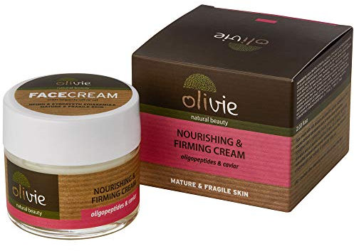 Olivie Gesichtscreme Nutriente und Entfettung mit Biologischem Olivenöl, 60 ml, mit Caviar und Oligopeptidi, Dermatologisch getestet