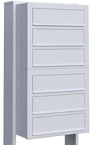 Briefkastenanlage, Design Briefkasten Cube for Six Weiß - Bravios