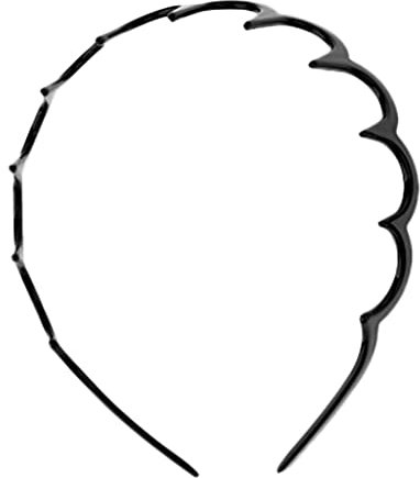 sharprepublic Serre-tête Peigne à Dents Bandeau Zig Zag Bande Headband Accessoires Cheveux de Femmes Hommes - Noir