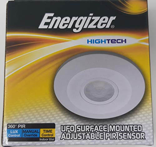 Energizer Surface HighTech Indoor Adjustable PIR Sensor Switch Security Lights 6m Range