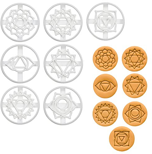 7er Set Yoga-Chakren Ausstechformen, 7 Teile, Bakerlogy