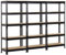 Yaheetech 3X Regal Lagerregal 70 x 30 x 150 cm Kellerregal 5 Ablage Steckregal Werkstattregal Schwerlastregal mit 750 kg Tragkraft Standregal Schwarz
