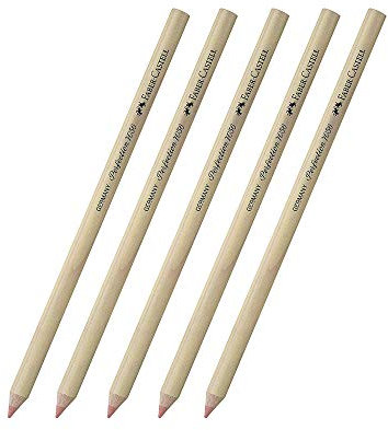 Faber-Castell Radierstift Perfection (5X 7056 | Weiche Rote Spitze)