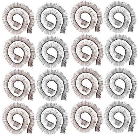 Künstliche Wimpern, Puppenwimpern, Nylon, 20 Stück, für Bastelpuppen (schwarz + )