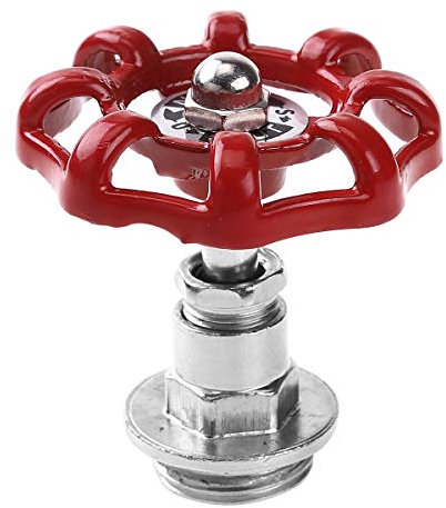 inhzoy Vintage Ventil Griff Ventilrad Handrad für Verteiler Storz Standrohr Wasserhahn Wasserventil Oberteil Griff Rot DN15