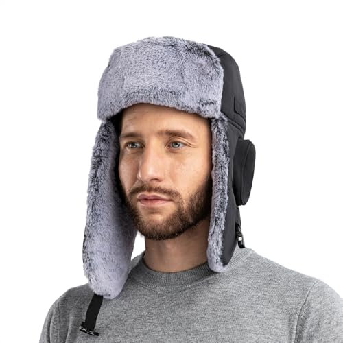 Ohrschutz Kappe Bomber Uschanka Armee Wasserdicht Mütze Trapper Hut warme kalt Winter Men dad Earmuff Bomber hat Russian Ushanka ski Cap Herren