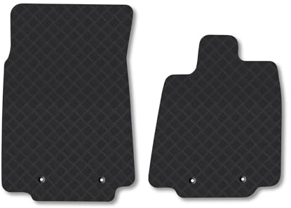 Nissan 370Z (2008+) [Auto] Rubber Car Mats Accessories Tailored Fit Compatible Accessory Waterproof Protection Non-Slip Floor Mats Full Coverage Durable Front Set Coverage with Clips