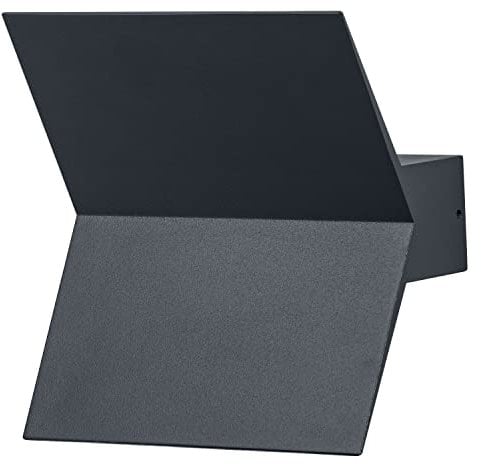 LEDVANCE ENDURA STYLE BAT 17,7cm - moderne Wandleuchte mit Aluminium-Gehäuse, LED Außenleuchte, 9,5W, 3000K warmweiß, 580 Lumen, RAL 7016 dunkelgrau, Außenlampe in Flügelform