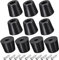 sourcing map Lot de 10 pieds ronds en caoutchouc - 19 mm de large x 17 mm de haut - Vis et rondelle en acier inoxydable pour meubles, électroniques, antidérapants