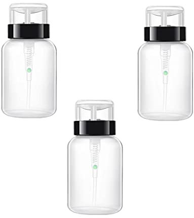 3-in-1 Nail Polish Remover - Push Down Bottle with Pump Dispenser & Cleanser for Nail Art & Makeup Removal