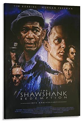 The Shawshank Redemption Klassisches Filmposter Dekoratives Gemälde Leinwand Wandkunst Wohnzimmer Poster Schlafzimmer Gemälde 20 x 30 cm