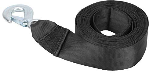 Dilwe Sangle de Treuil Haute Résistance, Accessoires de Remorque de Bateau, Treuils de Remorque, Ceinture de Treuil de Yacht en Polyester, Bande de Changement de Treuil de Remorque avec Crochet