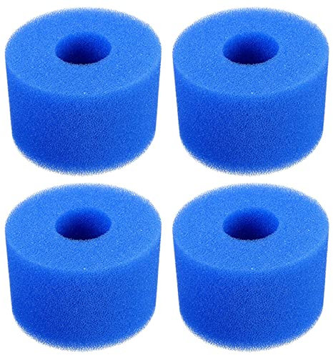 Donkivvy Lot de 4 cartouches de filtre de piscine réutilisables et lavables en mousse pour piscine de type I BW58093