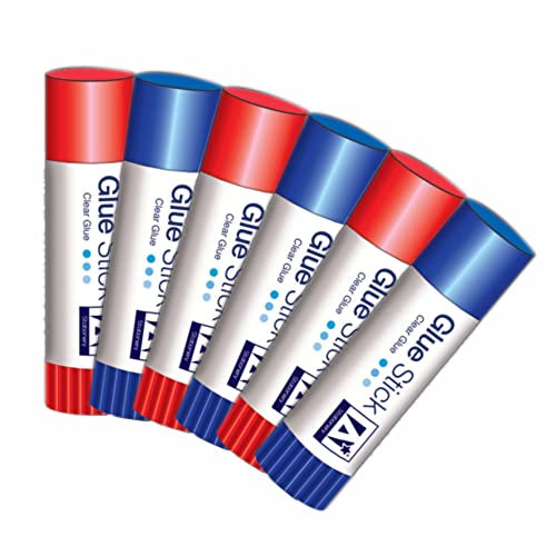 Glue Sticks Strong Adhesive Glue Sticks For Arts & Crafts Activities Safe Non Toxic Water Soluble Gluestick For Scrapbooking Paper Card Photo Home Essentials Office School Supplies (Pack Of 6)