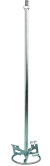 Toolty RENDEER Mixing Paddle - 140 x 600mm - M14 Thread - Galvanised Mixer, Whisk, Stirrer - Heavy Duty for Plaster, Gypsum, Adhesives, Concrete, Cement, Glue, Paint - DIY - TLTY-1603