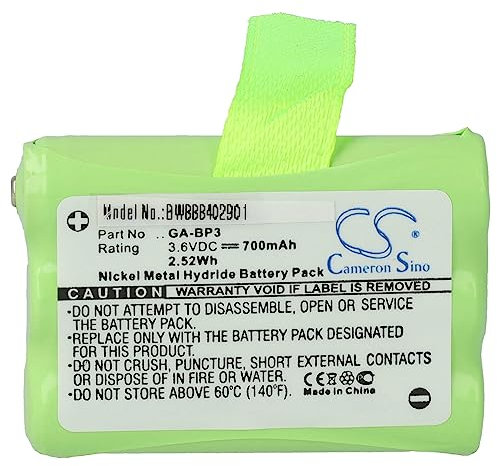 vhbw Akku kompatibel mit Cobra PR145, PR150, PR155 GMRS Funkgerät, Walkie Talkie (700 mAh, 3,6 V, NiMH)