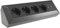 ChiliTec Steckdosenblock Ecksteckdose 4-Fach Steckdose 2X USB-A 3,1A Mehrfachstecksose für Küche Büro Aufbau Unterbau Montage Anthrazit