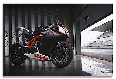 ALTUY Motorrad-Poster für KTM 1190 RC8 Sport Motorrad dekorative Malerei Leinwand Poster 30 x 45 cm