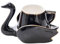 Service à Café Ensemble de soucoupe tasse à café cygne créatif avec bord en or petit mignon blanc noir vert rose tasses et soucoupes en céramique beaux cadeaux Porcelaine Anglaise ( Size : 110ml , Col