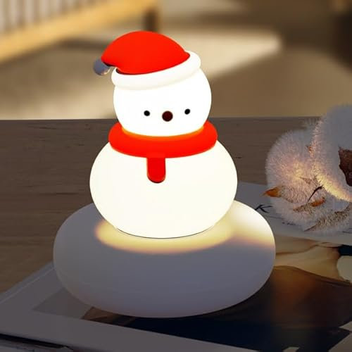 Annmore Geschenk Mädchen Baby Nachtlicht Kinder Schneemann Deko Babyzimmer Schlummerlicht