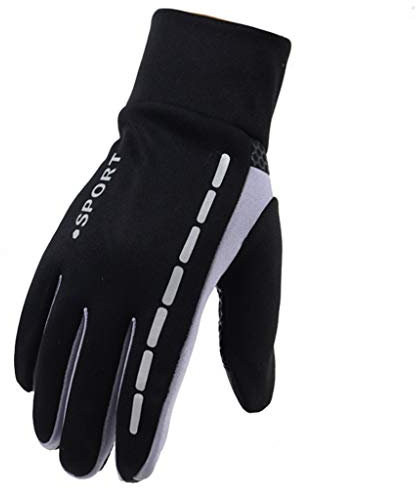Freezer Thermo Handschuhe, Warme Winterhandschuhe mit wasserabweisender Beschichtung und Touchscreen-Funktion, ideal für Outdoor-Arbeiten, Laufen und Radfahren (Schwarz, XL)