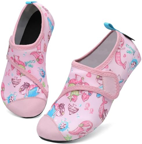 SAGUARO Scarpette Scoglio Ragazzi Ragazze Scarpe da Immersione Antiscivolo Leggere Scarpe da Sport Acquatici Bambino per Mare Piscina, Touch X, Rosa Crepe, 22/23 EU