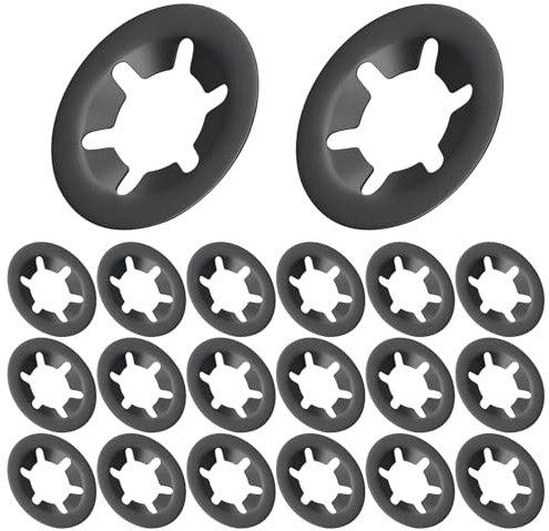 Qrity 20 Stück Sicherungsringe Unterlegscheiben, 6 mm Innendurchmesser, 14 mm Außendurchmesser, Sicherungsscheiben, Unterlegscheibe Klemmscheibe