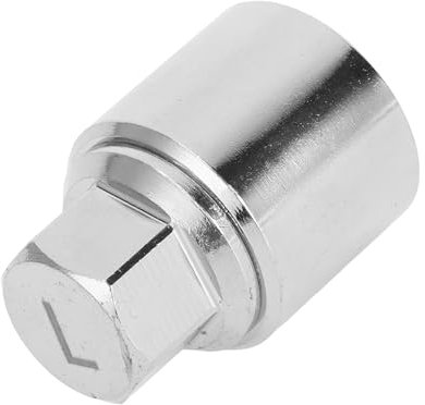 VekAuto Wheel Lock Lugnut Compatible for VW for Skoda, Durable Type L Chrome Plated Alloy Steel Silver Tone Anti-theft Screw Nut Removal Key Socket