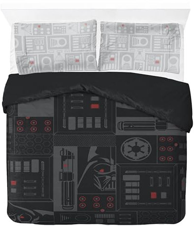 Jay Franco Star Wars Darth Vader Doppel-Bettbezug aus 100% Baumwolle - inkl. 50 x 70cm Kopfkissenbezug