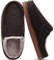 ONCAI Chaussons Homme Confort Feutre Peluche Mousse Mémoire Fausse Fourrure Intérieur Extérieur Pantoufles da Maison en Caoutchouc Antidérapantes Marron Taille 49