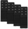 Piriuuo 4 Stück BH Verlängerung, 9,7 x 3,2 cm Damen BH-Verlängerer BH Erweiterung 2 Haken 3 Reihen Elastische Unterwäsche Verlängerungsschnalle Weiches Polyester BH Verschluss Verlängerung (Schwarz)