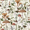 Alzkkll Tapete Weib Pilze Selbstklebende Tapete 44.5CM x 3M Kontakt Papier Abnehmbar Wasserdicht Tapete Dekorative Vinyl Selbstklebende Tapete Geeignet Für Küche, Bad, Schlafzimmer, Wohnzimmer