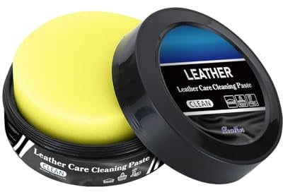 Poo4kark Home Reinigung Pflege Reinigungspaste zur Lederpflege Lederpflege Reinigungspaste Polsterreiniger für Autositze Lederpflege Reiniger Spray (Black, 11x5.5x2cm)