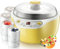 Yaourtière Automatique 1000Ml, Machine À Yaourtière 20W avec 4 Tasses en Céramique de 200Ml, Affichage LED, Fermentation Thermostatique À 360° Et Minuterie, pour Yaourt Maison, Fromagère