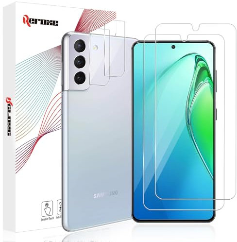 REROXE 2+2 Stück Schutzfolie für Panzerglas für Samsung Galaxy S22 Plus 5G, HD-Klar 2.5D Kante Hohe Empfindlichkeit S22 Plus 5G Kamera Schutzfolie, 9H Anti-Kratzer Samsung S22 Plus Displayschutzfolie