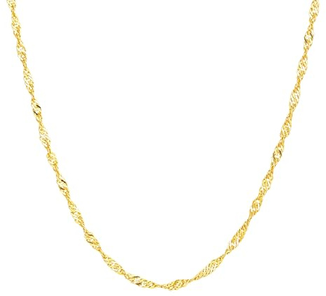 Brandlinger ® Halskette Damen Silber 925. Herz Kette. Kette Damen vergoldet mit 18 Karat Gold, Schmuck für Frauen und Mädchen. Kettenlänge verstellbar 45-50cm.