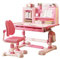 yatuiex Kinder Schreibtisch und Stuhl Set, Kinderschreibtisch höhenverstellbar, Schreibtisch Kinder ab 6 Jahren, Vielseitige Lagerung, Breite Tischplatte 80 x 60 cm mit verstellbarem Winkel