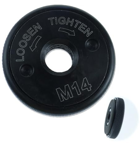 Schnellspannmutter m 14, Spannmutter Für Alle Winkelschleifer Von Aeg, Black & Decker, Dewalt, Flex, Hitachi, Metabo, Makita Etc, Schnelles Fixieren Und Lösen Ohne Werkzeug Schwarz
