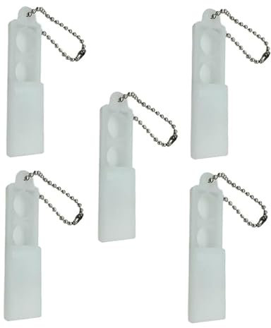 Hearing Aid Battery Case 5pcs Plastic Hearing Aid Battery Storage Boxes with Keychain Pocket Size Holder Portable Travel Case for