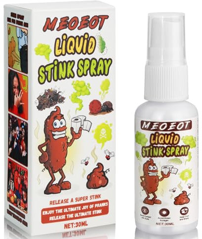 Meoeot Spray Apestoso, Spray para Pedos Líquido, Spray Líquido para Fiestas de Bromas Adultos, Spray Stinky para Diversión de Halloween Party, Spray Líquido Extra Fuerte, 1 Piezas - 30ML