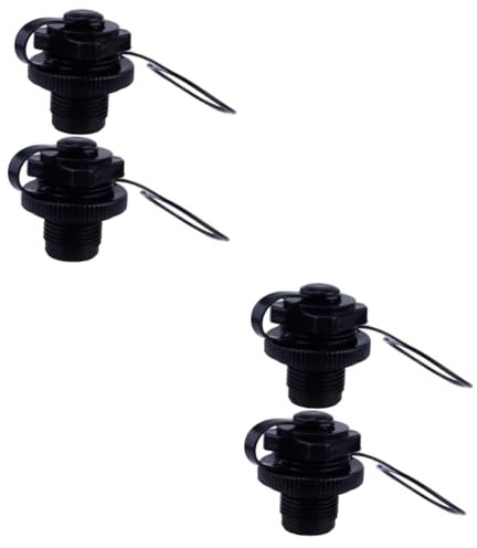 SOIMISS 2 Sätze Kajak Luftventil Luftmatratze Schlauchboot Bootszubehör Gummiboote Stopper Aufblasbares Kajak Angelzubehör Boston-luftventil Luft Für Kajak PVC Black 2 Stücke * 2