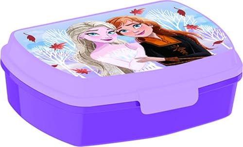 Tataway Sandwich Box Funny Frozen Autumn Leaves – Porta pranzo con grafica Disney autunnale, ideale per scuola, gite e merende, pratico, resistente e riutilizzabile