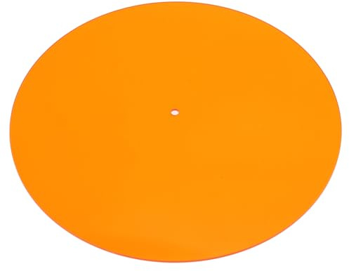 Plattentable Matte Acryl transparent Player Platte Slipmat Upgrade Soundqualität reduzieren (Transparente Orange)