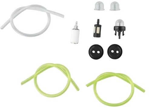 Fuel Line Hose Tube with Fuel Primer Bulb 1 Set Compatible with Chainsaw Blowers Carburetor Lawn Mower Accessories